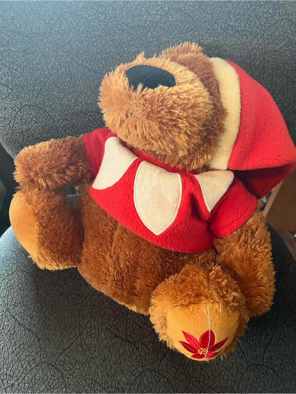 3/$15 - Plush Brown Bear with Red Hooded Vest - Soft Kids Toy
